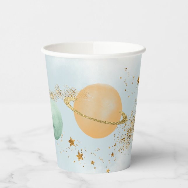 Gobelets En Papier Espace extra-atmosphérique Premier voyage autour d (Gauche)