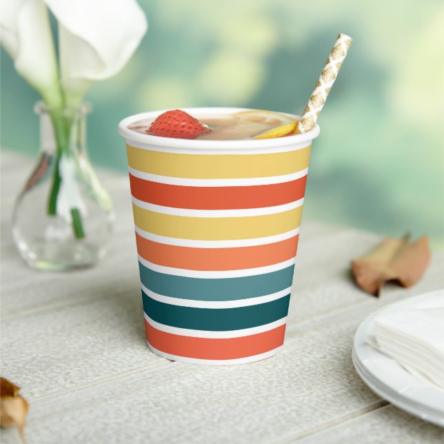 Gobelets En Papier Été de '77 Stripes (Insitu)