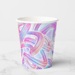 Gobelets En Papier eurobeat holorave - rose et bleu :