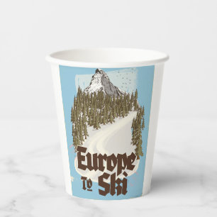 Gobelets En Papier Europe Pour Skier