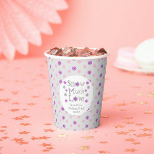 Gobelets En Papier Événement de mariage Snow Much Love