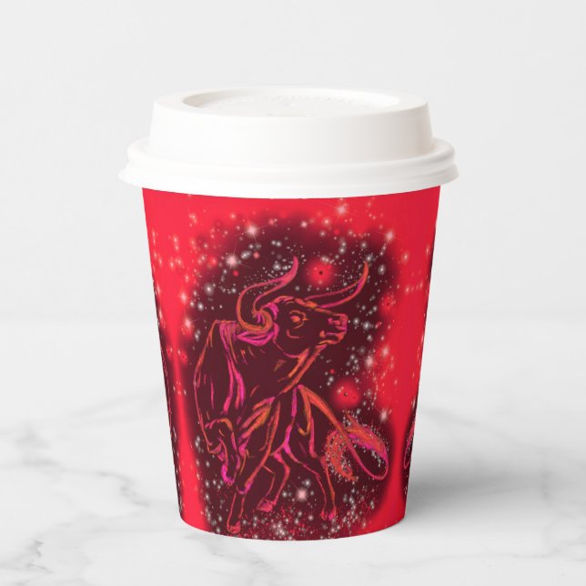 Gobelets En Papier Exécution de tasses de papier Red Bull (Gauche)