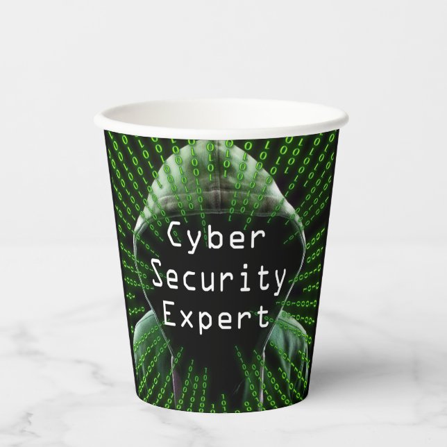 Gobelets En Papier Expert en cybersécurité (Recto)