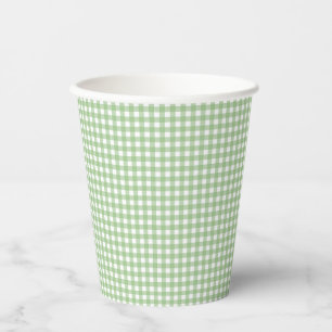 Gobelets En Papier F & L Dark Green En vichy