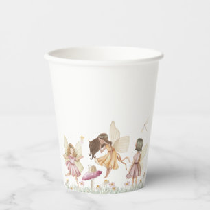 Gobelets En Papier Fairy fleur sauvage anniversaire