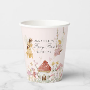Gobelets En Papier Fairy Premier anniversaire Enchanted Tea Party