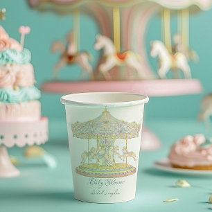 Gobelets En Papier Fairytale Vintage Amusement Park