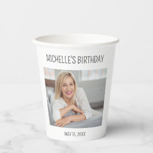 Gobelets En Papier Favori de fête d'anniversaire adulte avec nom et p