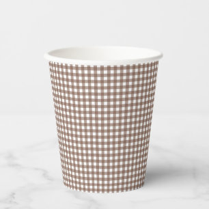 Gobelets En Papier Faye et Lauren Brown En vichy