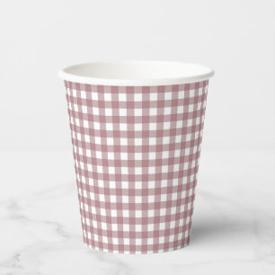 Gobelets En Papier Faye et Lauren Fall Pink En vichy