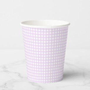 Gobelets En Papier Faye et Lauren Light Purple En vichy tasse en papi