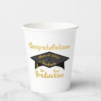 Gobelets En Papier Félicitations à la promotion 2026 diplômée de la c