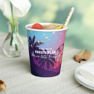 Gobelets En Papier Festival de musique Ferris Wheel Palms Sweet 16