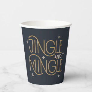 Gobelets En Papier Festive Jingle et Mingle Holiday Design