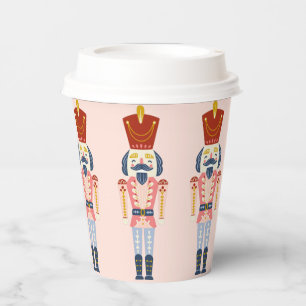 Gobelets En Papier Festive Pink Holiday Nutcracker tasse de papier