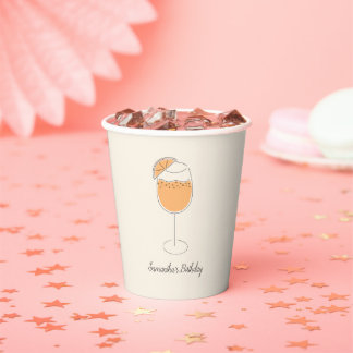 Gobelets En Papier Fête d'anniversaire avec cocktail pétillant Spritz