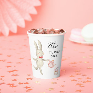 Gobelets En Papier Fête d'anniversaire de Pink Woodland