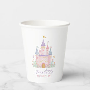 Gobelets En Papier Fête d'anniversaire de princesse Château enchanté