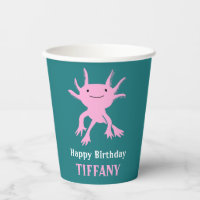 Fête d'anniversaire de salamandre rose Axolotl mig
