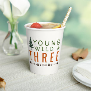 Gobelets En Papier Fête d'anniversaire de Young Wild et Three Forest