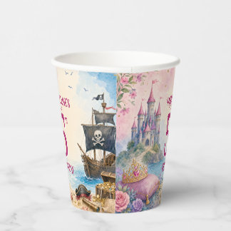 Gobelets En Papier Fête d'anniversaire princesse et pirate