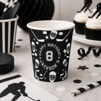 Fête d'anniversaire sur le thème de hockey noir et