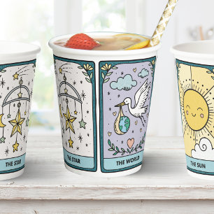 Gobelets En Papier Fête de Baby Shower Tarot