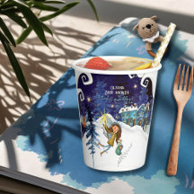 Fête de Bébé Village d'Hiver Bleu Glace | Fée Vola
