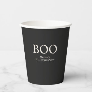 Gobelets En Papier Fête de Halloween vintage Boo