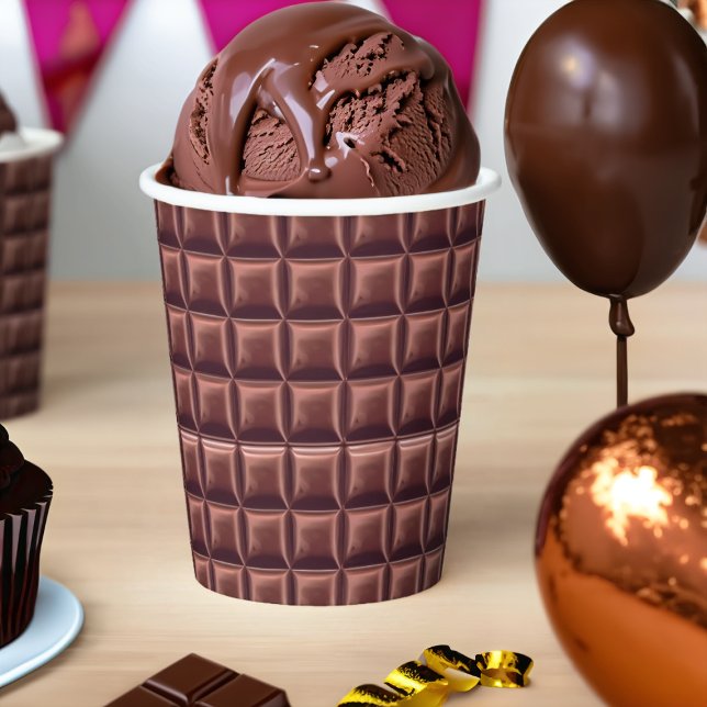 Gobelets En Papier Fête de la Barre des bonbons au chocolat (Créateur téléchargé)