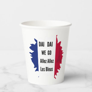 Gobelets En Papier Fête de la fierté du football en France Allez Les