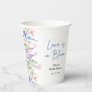 Gobelets En Papier Fête de mariage Floral Spring Love is in Bloom