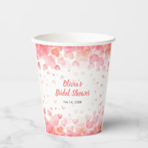 Gobelets En Papier Fête de mariage Pink & Red Love is in the Air