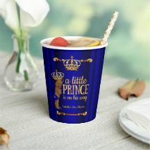 Fête de naissance de prince garçon bleu royal et o