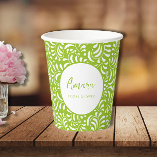 GOBELETS EN PAPIER FÊTE DES MARIÉES TALAVERA VERT