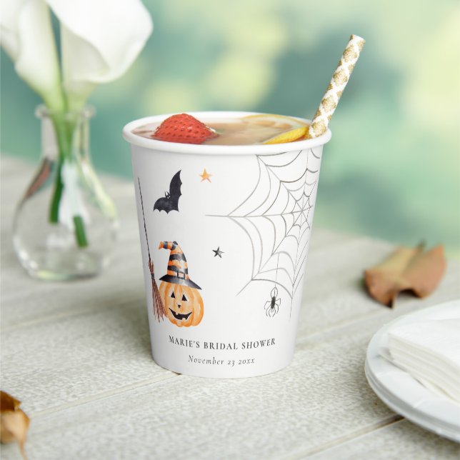Gobelets En Papier Fête des mariées Web Citrouille d'Halloween (Insitu)