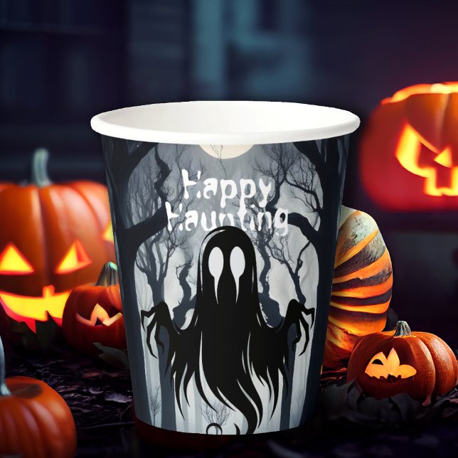 Gobelets En Papier Fête du costume de forêt hantée Halloween Ghost (Créateur téléchargé)