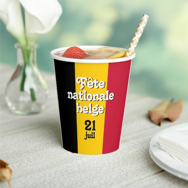 Gobelets En Papier Fête Nationale Belge Can Coole (Insitu)
