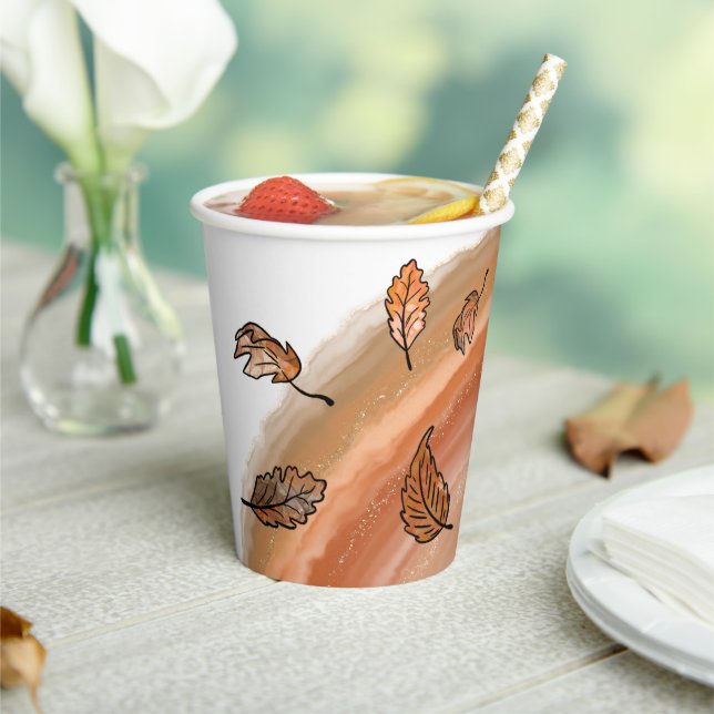 Gobelets En Papier Feuilles d'automne d'Agate (Insitu)