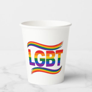 Gobelets En Papier Fierté arc-en-ciel LGBT
