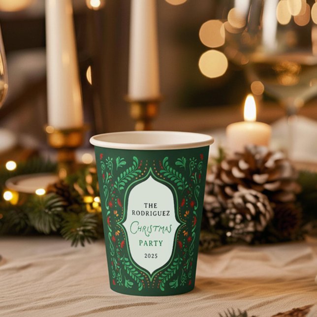 Gobelets En Papier Fiesta Merry Christmas (Fiesta Christmas Party Paper Cups)