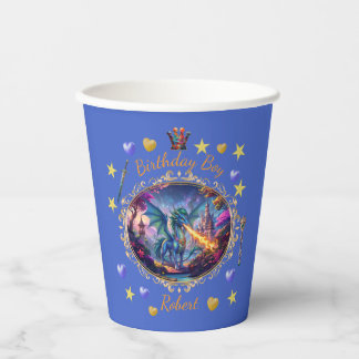 Gobelets En Papier Fire Breathing Dragon Royal Prince Birthday