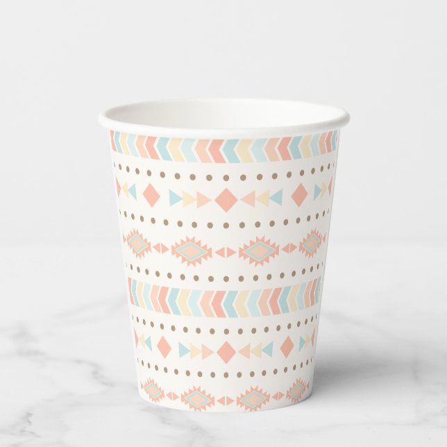 Gobelets En Papier Flèches tripartites Boho tasse de papier (Verso)