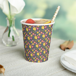 Gobelets En Papier Fleurs de saison