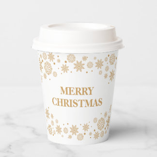 Gobelets En Papier flocons de neige Joyeuses tasses de papier de Noël