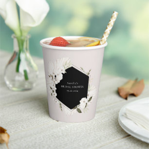 Gobelets en papier floral bohème élégant
