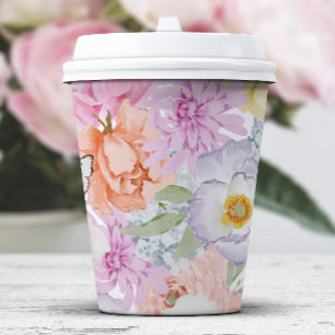 Gobelets En Papier Floral brillant