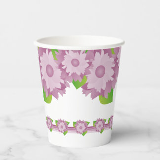 Gobelets En Papier Floral Mauve Et Violet