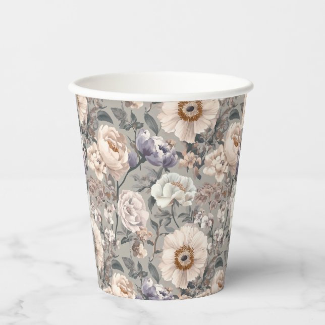 Gobelets En Papier Floral Paper Cup (Recto)