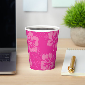Gobelets En Papier Floral rose